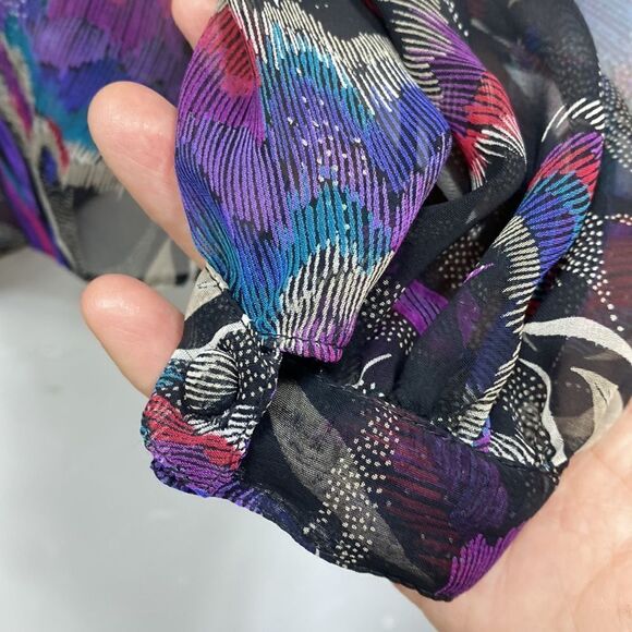 Vintage Frere Jacques Sheer V Neck Blouse Size 6 - Picture 5 of 6